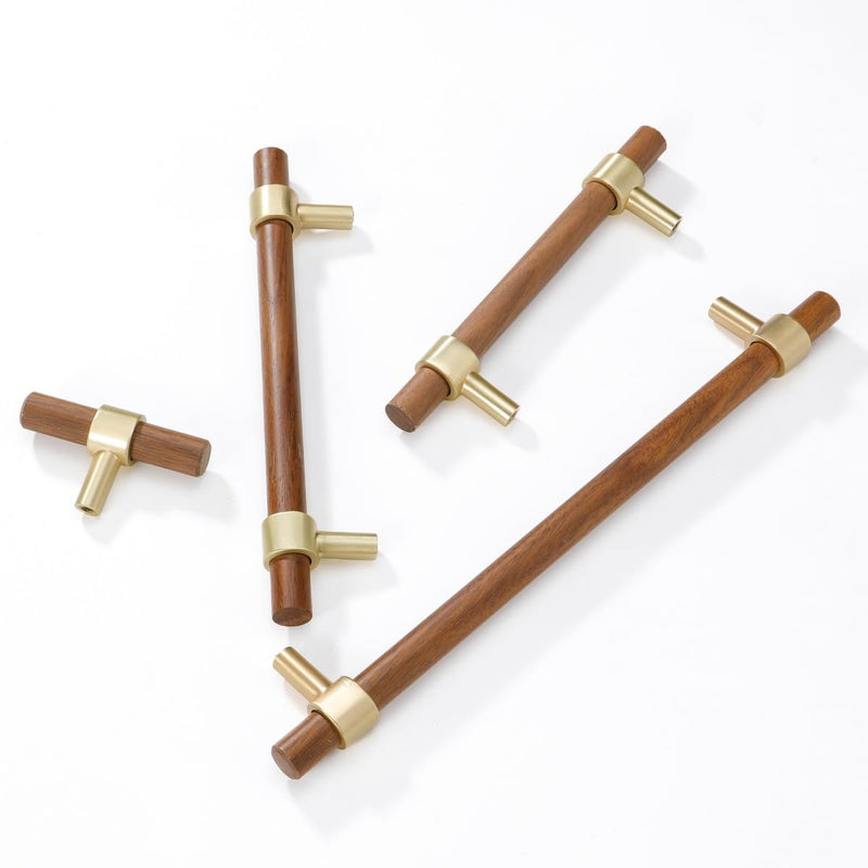 10 Pack Zinc Alloy Black Walnut Kitchen Pulls Cabinets Furniture Pull for Dresser Wardrobe Cupboard Drawer Knobs Pulls Handles Single Hole 10