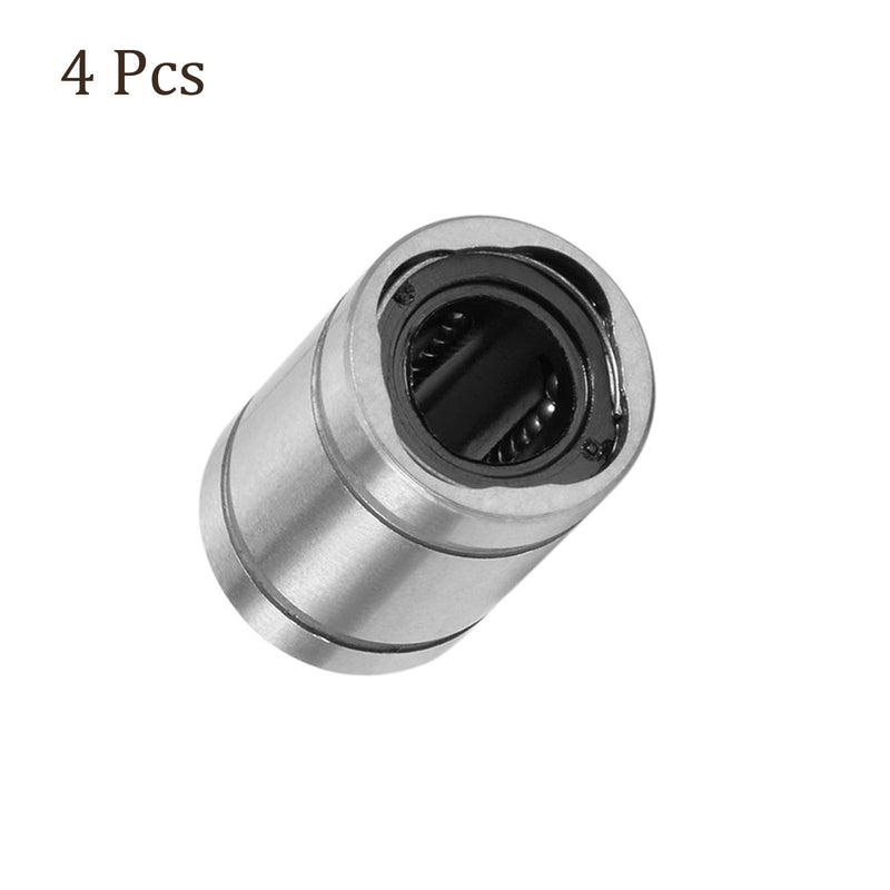 4pcs LM5UU Linear Ball Bearings, [5mm x 10mm x 15mm] Steel Linear Motion Bearing for CNC Machines Packaging Equipment 3D Printers Use