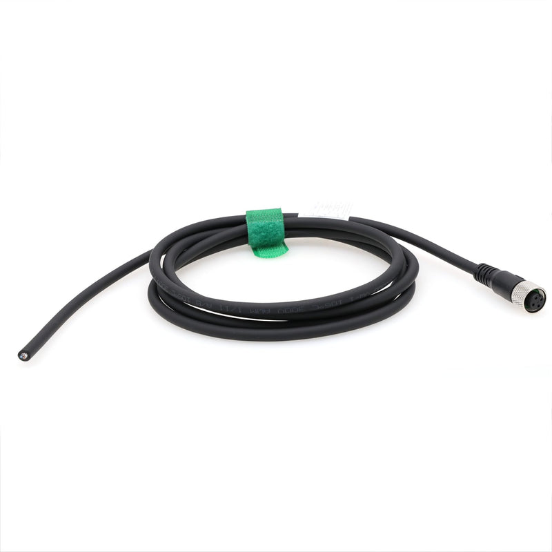 Sensor Encoder Actuator M12 A Coded 4 pin Female Shield Cable to Open Wire for Industrial Automation, Device Network DeviceNet, CANopen, IO Link, Profibus 3m 4 pin female to open