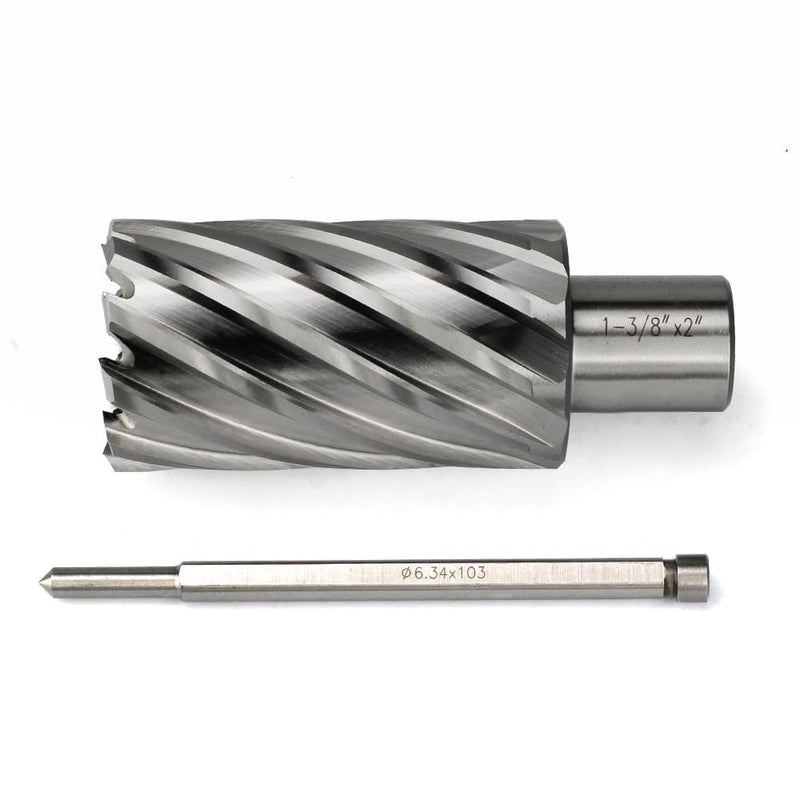 Annular Cutter 3/4 Inch Weldon Shank 1-3/8 Cutting Diameter 2 Cutting Depth Slugger Bits HSS Kit for Magnetic Drill Press