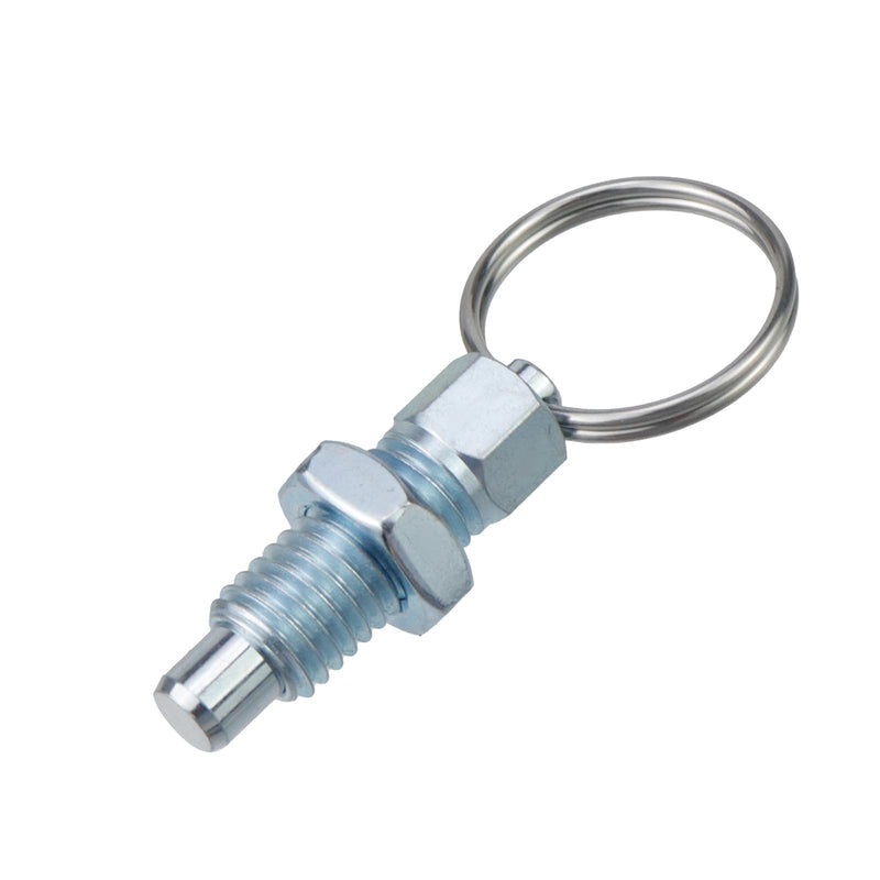 4PcsStainless Steel Spring Plunger Hand-Retractable Spring Plunger M12 Knob Plunger with Pull Ring (M12-1.75-8) M12-1.75-8 4