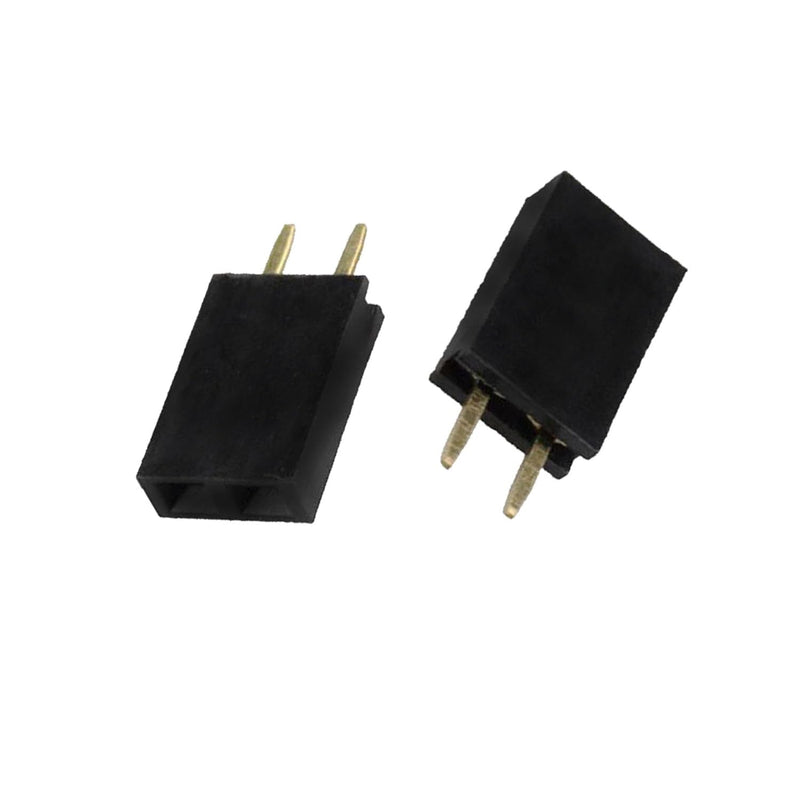 1x2PinStraight Pin Header DIP Single Row Female Pin Headers 2.54mm Pitch Single Row Female PCB Header Connector(Pack of 100) 1x2Pin