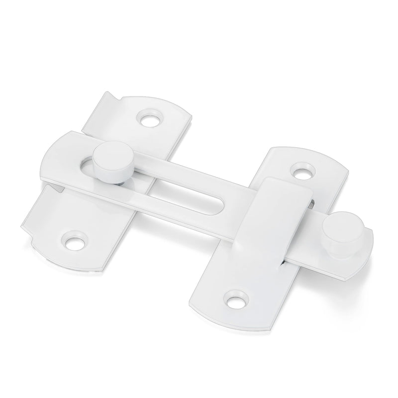 2 Packs Barn Door Latches，3.93” x 2.75” White Stainless Steel barn gate flip Door Latch Bi-fold Door Lock,Sliding Door Antique Lock Gate Latches Wine Cabinet Closet Door Latches，White Finish