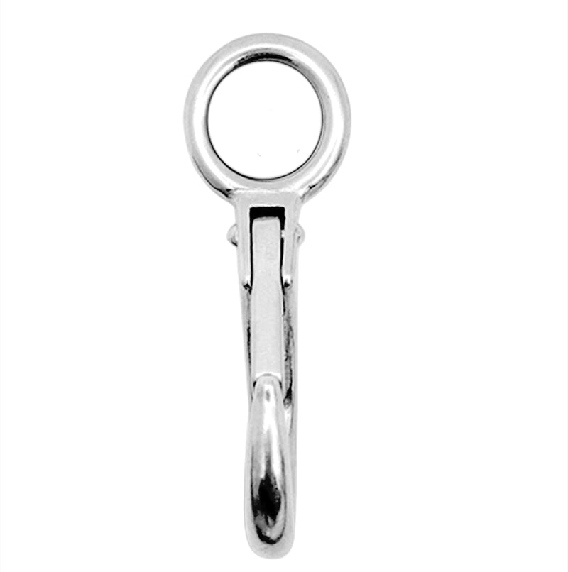 2/4Pcs Heavy Duty Stainless Steel 316 Spring Snap Hook Fixed Eye Clip Carabiner Marine Clip Dock Hardware Accessories 0# 4Pack