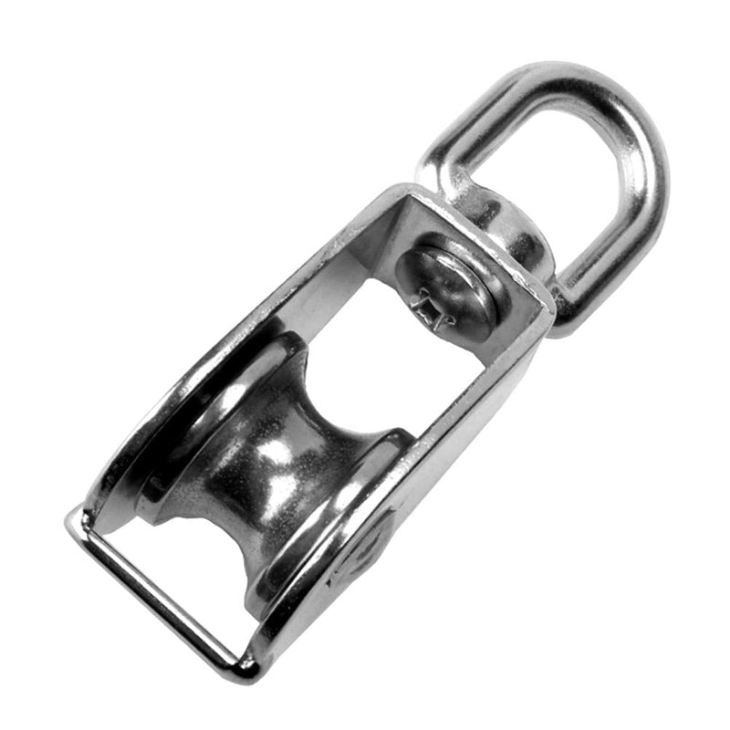 Pack of 10 Small Pulley M15, M15 Lifting Single Pulley, Stainless Steel Wire Rope Crane Pulley Block Hanging Wire Towing Pulley Wheel for Towing Traction, 35 kg Load Capacity, Silver