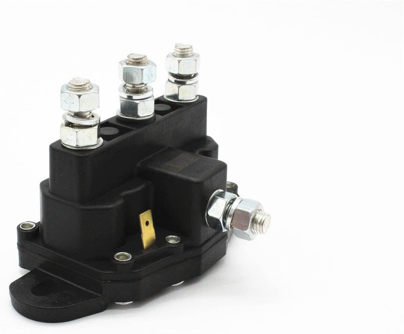 1 PC Black Reversing Solenoid Relay 2141211A11,214-1211A11-06FITS for Tarp and Winch Motors,Snow Plow & Spreader Motors, Windlasses,6 Terminal Continuous 12 Volt Winch Motor Contactor