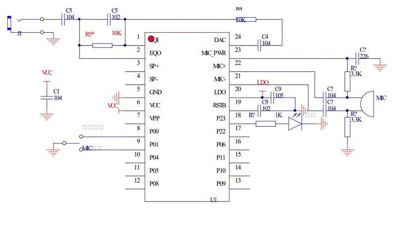 2 PCS JRL21 HD Noise Reduction Microphone Module Megaphone Module Real-time Noise canceling Movement Vocal Pickup chip