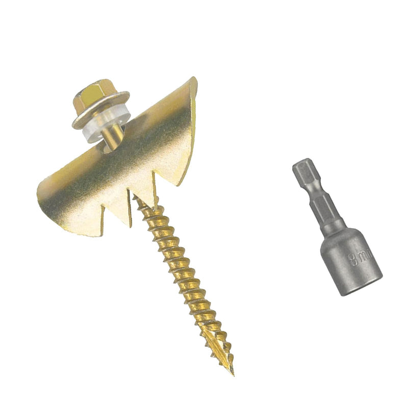Garosa Fence Nails Wire Fixer Kit Robust Cat Claws Wire Fastening Staple Fasteners Woven Wire Fencing Staples Kit for Wire Mesh Woven Fencing