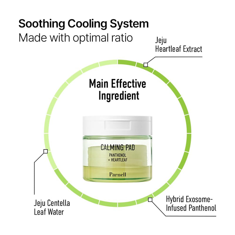 Parnell Panthenol Heartleaf Calming 60 Pads, Hydration Pads for face, Korea Skin Care, Korea Beauty - PawsPlanet Australia