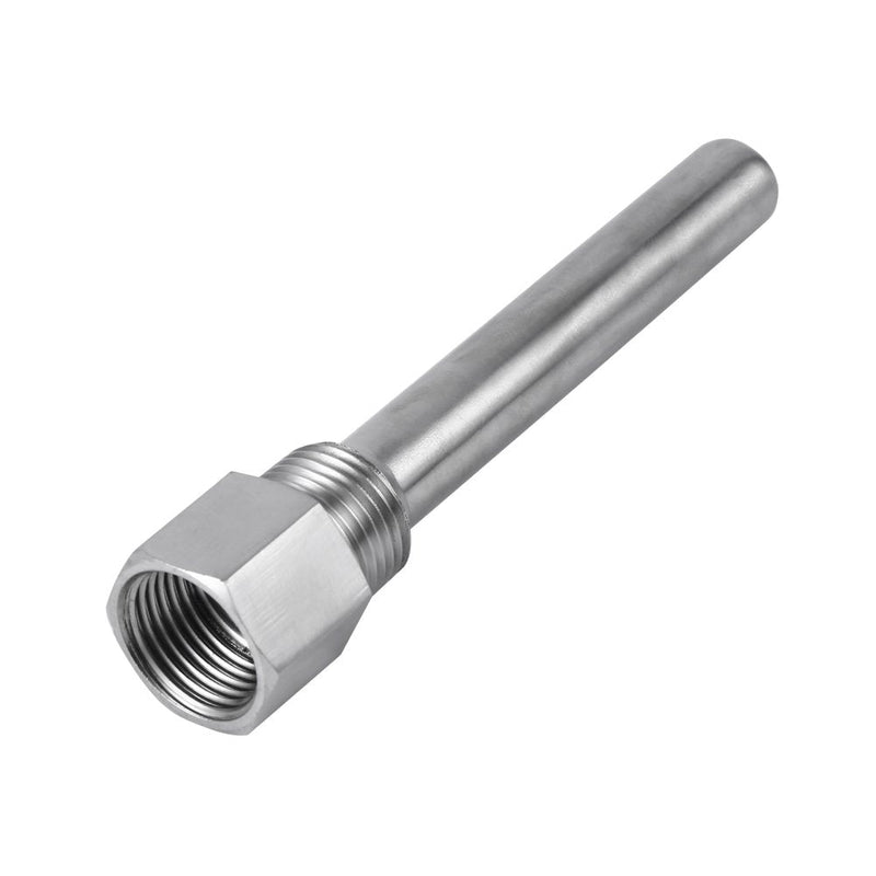 Oumefar 3PCS Thermowell, Stainless Steel Thermowell 1/2 inch NPT Threads Temperature Sensors, Thermometer Instruments Thermowell for Homebrew Brewing Beer Fermenter(3PCS)