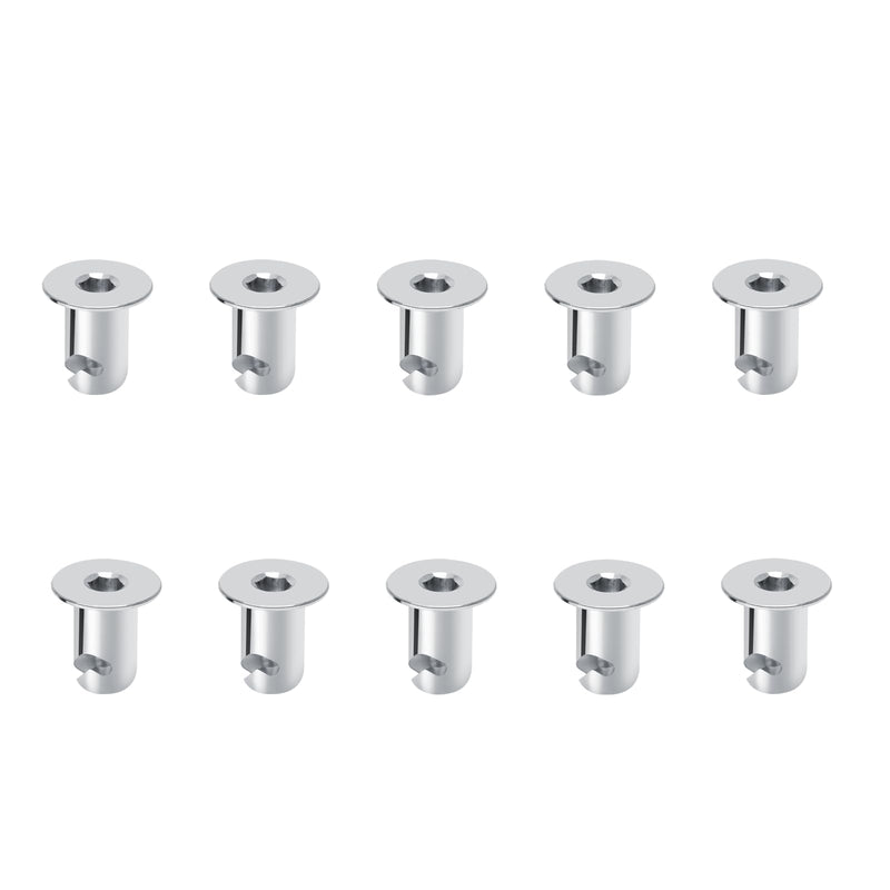 1/4 Turn Quick Release Steel Slot Head Dzus Button with Springs and Dimpled Tabs (10 Pack)