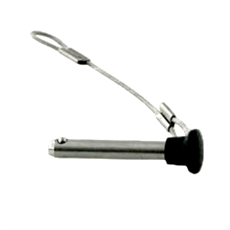 2/4/6Pcs Black Nylon Head Pull Pin Quick Release Pull pin Dia, 3/16" Marine Grade 316 Stainless Steel Bimini top Pins with Lanyard (4) 4