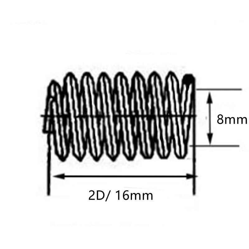 M8 x 1.25mm x 2D Helicoil Wire Inner Thread Inserts, Coiled Wire Helical Screws, 304 Stainless Steel, Metric, 50 Pcs M8 x 1.25mm x 2D