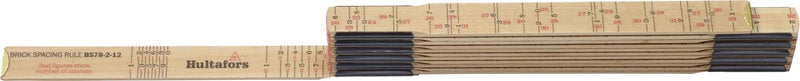 Hultafors Tools 101304U Folding Ruler BS78 2 12 (Pack of 2) 78" (Pack of 2) Brick masons scale