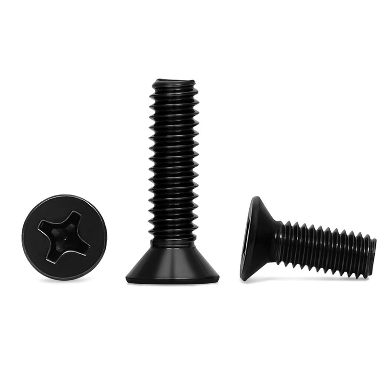 M3 x 6mm Countersunk Flat Head Machine Screws, Full Thread, 304 Stainless Steel Black Finish, 50 PCS M3 x 6mm