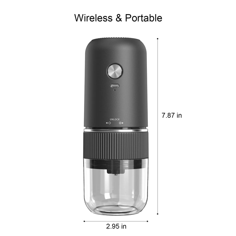 Electric Pill Crusher,Electric Pill Grinder, Adjustable Coarse to Fine Grind, Portable Cordless Ceramic Grinder, Easy Clean & Washable