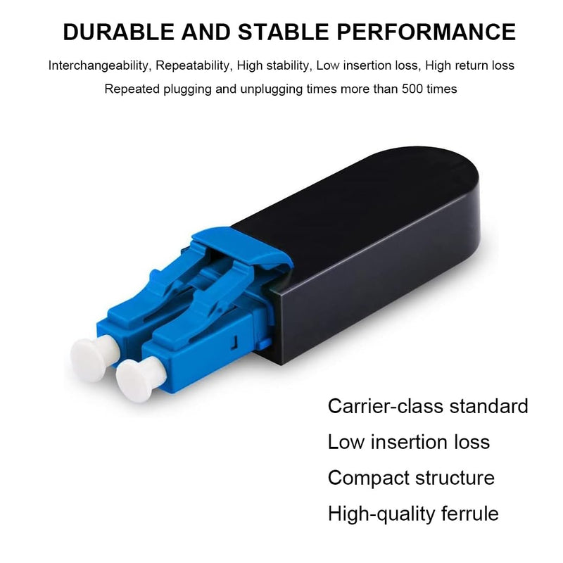 LC Fiber Optic Loopback Adapter - LC Singlemode 9/125 Tester Adapter - Blue 1