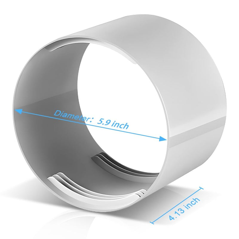 5.9 inch Air Conditioner Hose Coupler, AC Hose Extension Portable Air Conditioner Hose Connector Support Clockwise Counter-Clockwise Thread, Grey 1