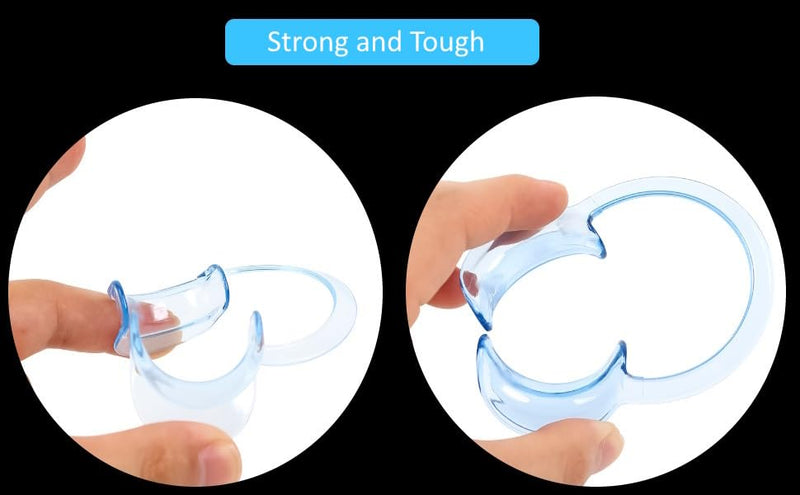 20-Pack (Size Small) - Dental C-Shape Oral Cheek Mouth Lip Autoclavable Retractor Opener for Dental Procedures, Teeth Whitening or Fun Challenge Games