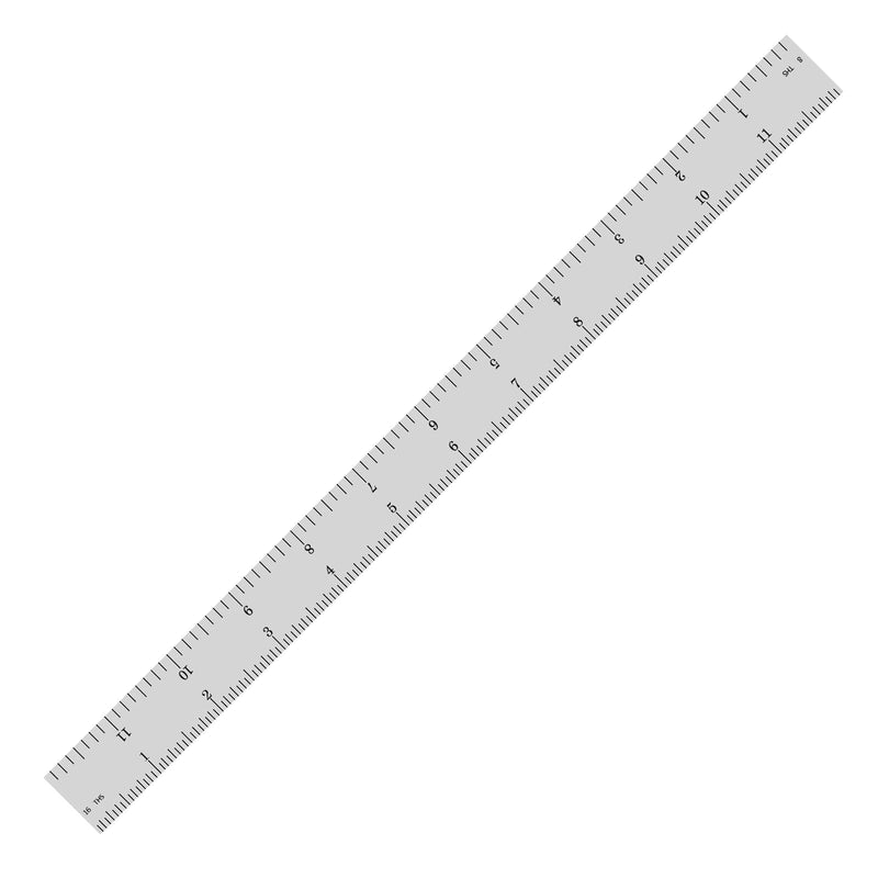 PEC Tools High Precision Metal Ruler, 12 Inch Rigid Machinist Rule, 4R Graduation (1/8", 1/16", 1/32", 1/64"), Carbon Steel with Satin Chrome Finish, Trusted by Professionals, Made in USA