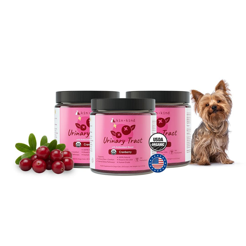 kin+kind Pet Vitamins and Supplements - Immune Support Supplement for Dogs & Cats - Natural Dog Supplements & Cat Supplements w/Organic Ingredients for Healthy Immunity - Made in USA - 3x4 oz Medium Bundle (3 x 4 oz)