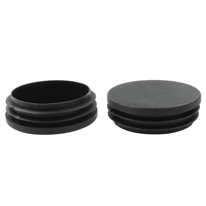 4 Pack 3 Inch (76mm) Round Plastic Hole Plugs, Black Pipe Tubing End Cap for Round Metal Tube Diameter: 3" 4 Pcs