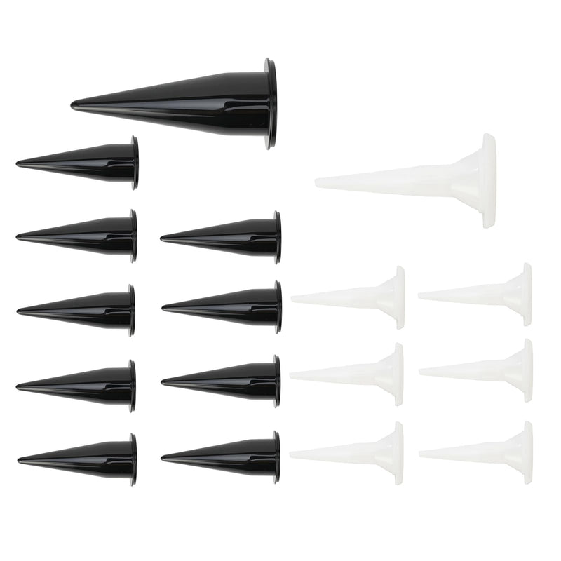 Cone Nozzles Sausage Caulk Gun Nozzle Caulking Nozzle Replacement Durable Sausage Caulking Tips 17pcs