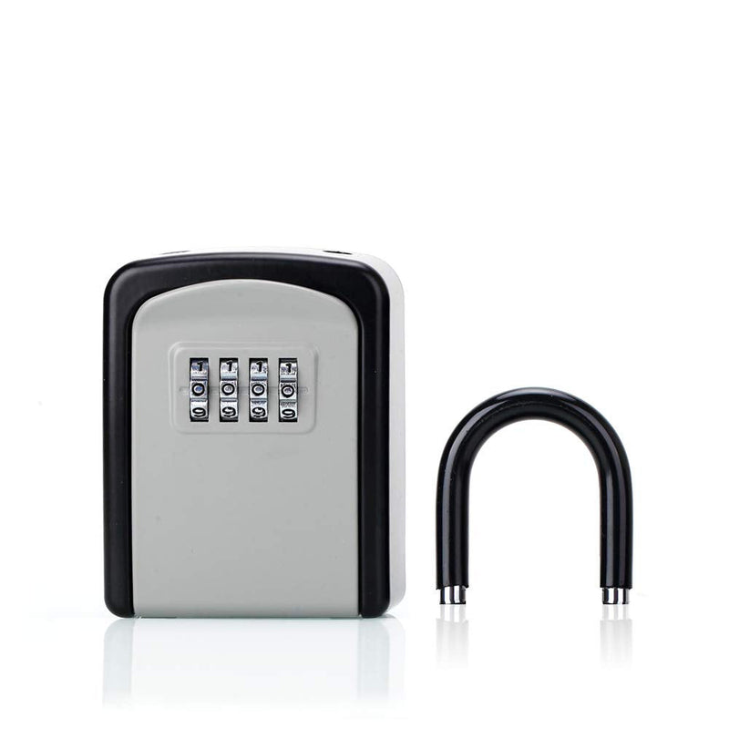 Key Lock Box, Combination Lock box with Code for House Key Storage, Combo Door Locker (Black-1pack)