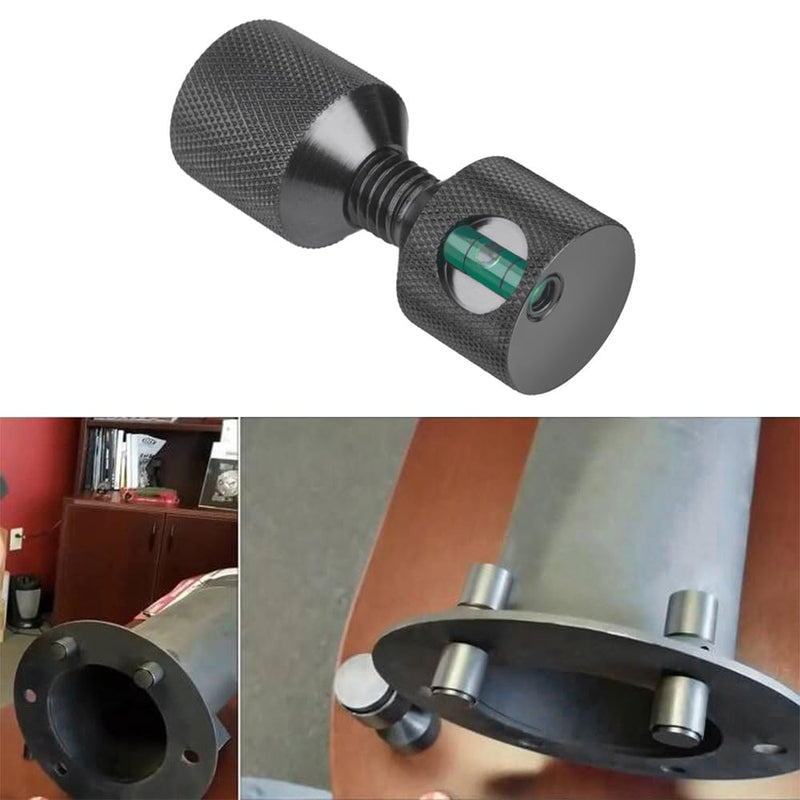 1-1/8" Two Hole Pins Built-in Level 6061 Aluminum 2 Hole Flange Alignment Pin with Anodized Oxide Black Finish 4Pcs 4
