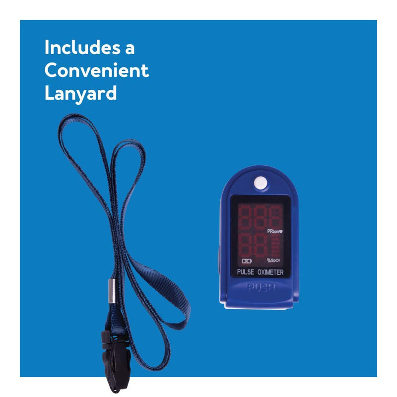 Roscoe Medical Finger Pulse Oximeter Oxygen Saturation Monitor - Pulse Ox Fingertip o2 Monitor for Pediatric and Adult - Sports and Aviation Use Only 1 Count (Pack of 1)
