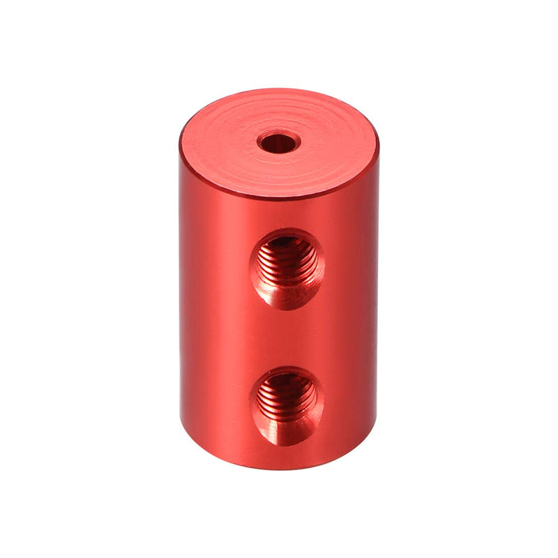 uxcell 2mm to 5mm Bore Rigid Coupling Set Screw L20XD12 Aluminum Alloy,Shaft Coupler Connector,Motor Accessories,Red