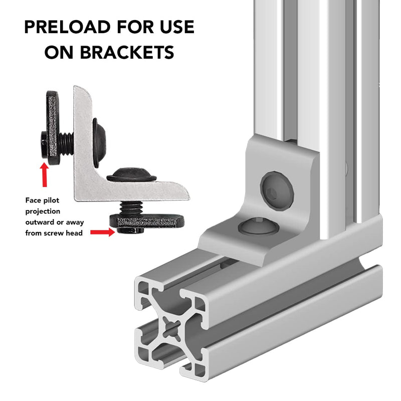 8020, 3278, 15 Series 5/16-18 Offset Threaded Slide in Economy T-Nut Steel T-Slot Accessories for 80/20 Aluminum Extrusion Hardware Nuts (25 Pack) 25