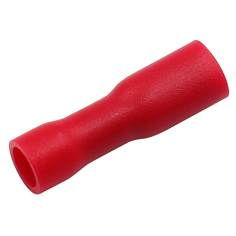 Baomain 0.11" Red Female Insulated Spade Wire Connector Electrical Crimp Terminal 18-22 AWG 2.8 x 0.5mm (100PCS) 100