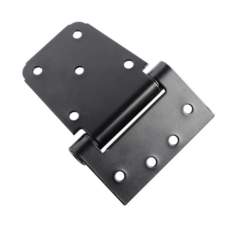 HOME MASTER HARDWARE Self-Closing Spring Gate Hinge 3-1/2" Heavy Duty Automatic T Hinges Steel Black Finish with Screws 2-Pack for Wood Fence Gate Vinyl Shed Door 3-1/2 Inch 2Pack - Black