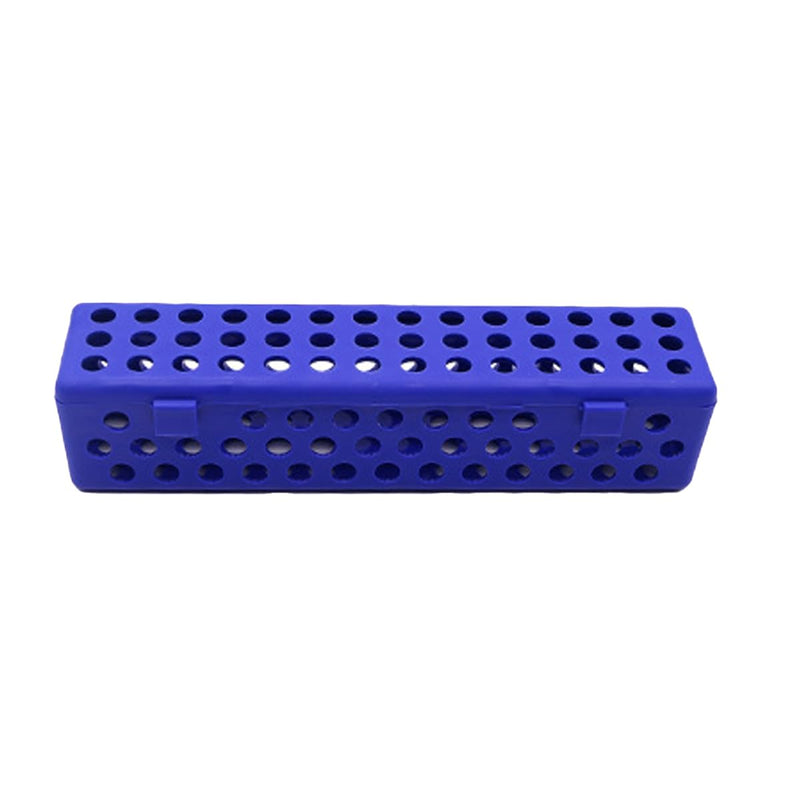 Dental Instrument Sterilizat Case Plastic Autoclavale Cassette Case Medical Surgical Instrument Disinfection Container Tray (Dark Blue) Dark Blue