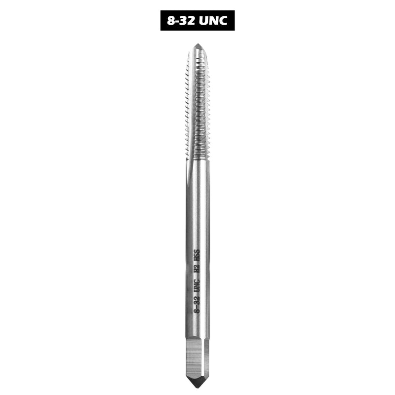 2pcs No 8-32 UNC Thread Tap Right Hand, HSS 8 x 32 UNC Straight Fluted Machine Tap 8-32 UNC,2pcs