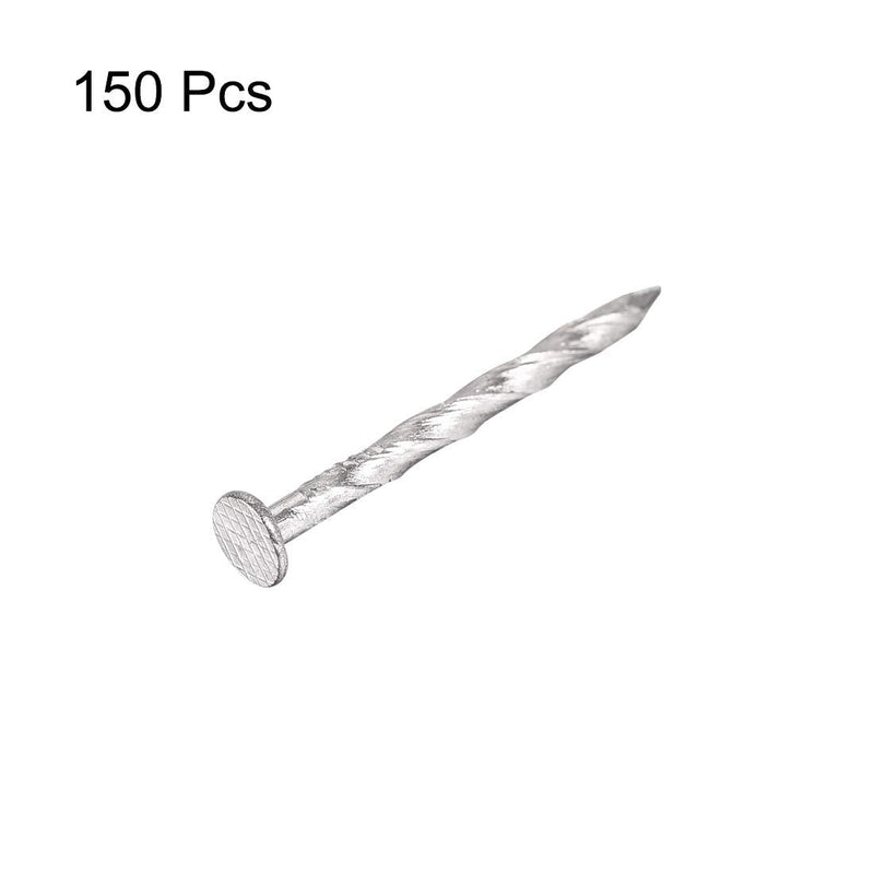 uxcell Spiral Deck Nails Stainless Steel Nail Spiral Shank 32mmx2mm(LxD), 150 Pcs