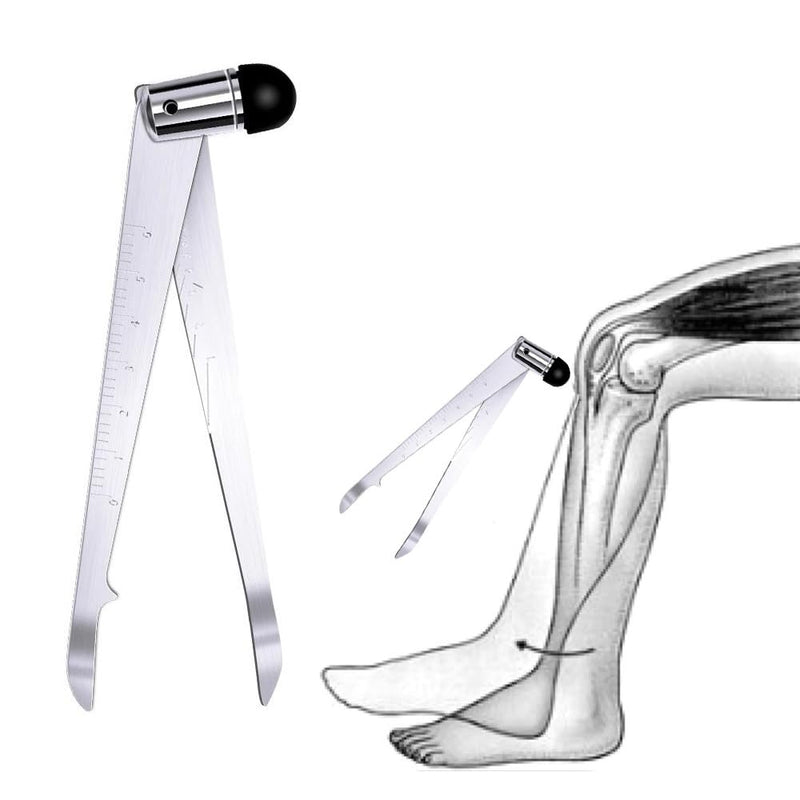Portable Reflex Hammer with Built-in Measuring Ruler Rubber Tips Mallet Neuro Hammer Stainless Steel Neurological Tromner Hammers for Deep Tendon Reflex Testing Plantar Reflex Exam