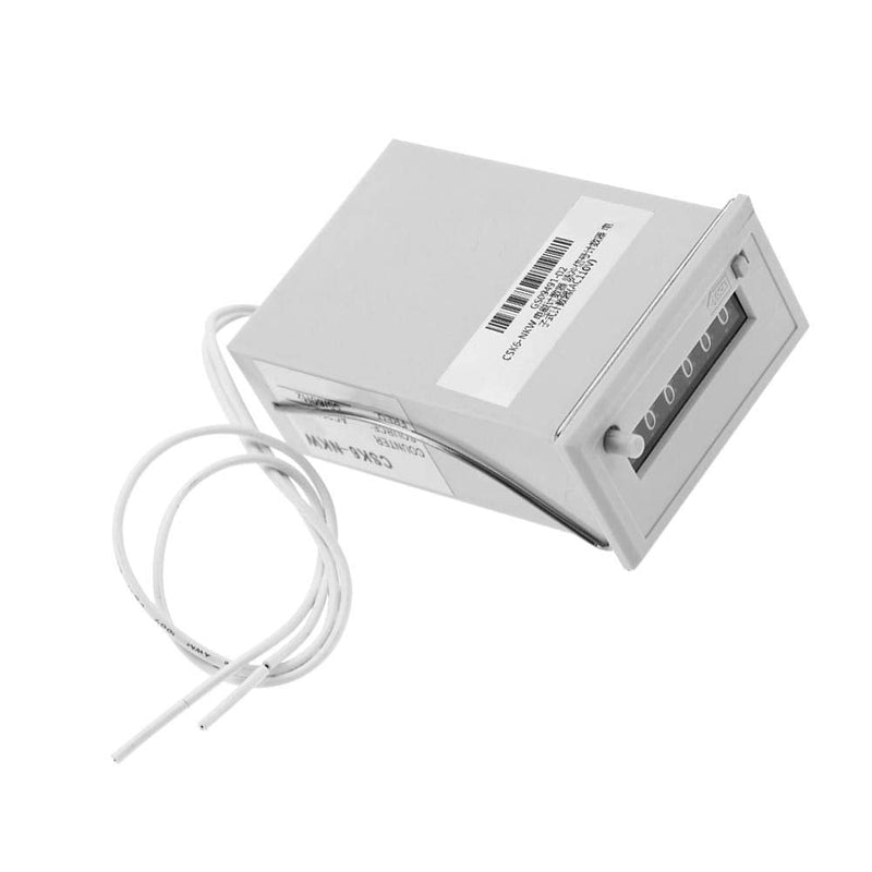 YWBL-WH Electromagnetic Counter Electronic Totalizer 6 Digit Industrial Totalizer Pulse Counter for Chemical Textile Machinery CSK6-NKW AC 110V