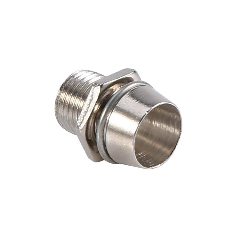 ASHATA 5mm LED Holder,50 pcs Silver Color 5mm LED Holders Panel Display Thread Mount Size 8mm,LED Holder LED Light Mounting Holders