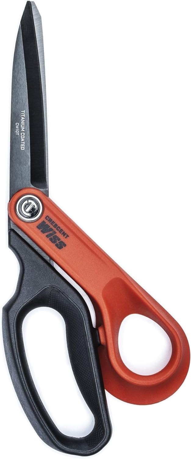 Wiss - Pro Shear, Offset, Right-Hand, Titanium (CW10T) One Size CW10T Titanium Coated Offset Right Hand Tradesman Shears