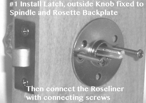 Perfect 12 Point Depression Crystal and Polished Chrome Passage Door KNOB Set with Our Exclusive Premium Rosette Connecting System. No Exposed Screws on Either Rosettes Backplate