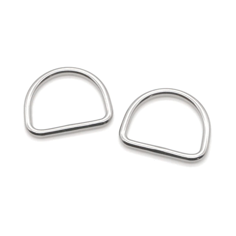 10 Pcs 304 Stainless Steel Heavy Duty Welded D Ring Solid Metal D Rings for Camping Belt, Dog Leashes Hardware 5mm×40mm×36mm