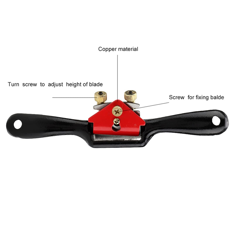 Draw Knife, 10" Adjustable SpokeShave with Flat Base, Metal Blade Wood Working Hand Tool Perfect for Wood Craft, Wood Craver, Wood Working