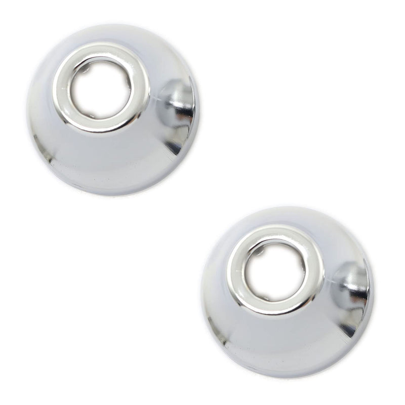 4PCS Chrome Plated Stainless Steel Tapered Flange Cover Deep Bath Flange Made to Match Bell Flange, 1/2 in