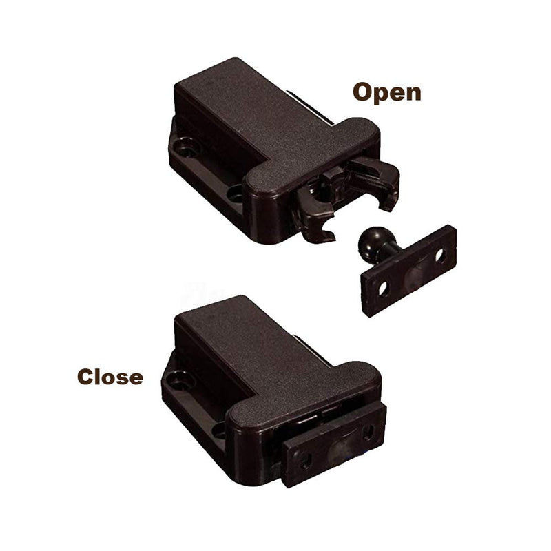 8 Pack Push Latch，Touch Latch Safe Push Latch，Rebound self-Locking Device，Open Catch Lock Drawer Cabinet Catch Touch Latch Cupboard Bedroom