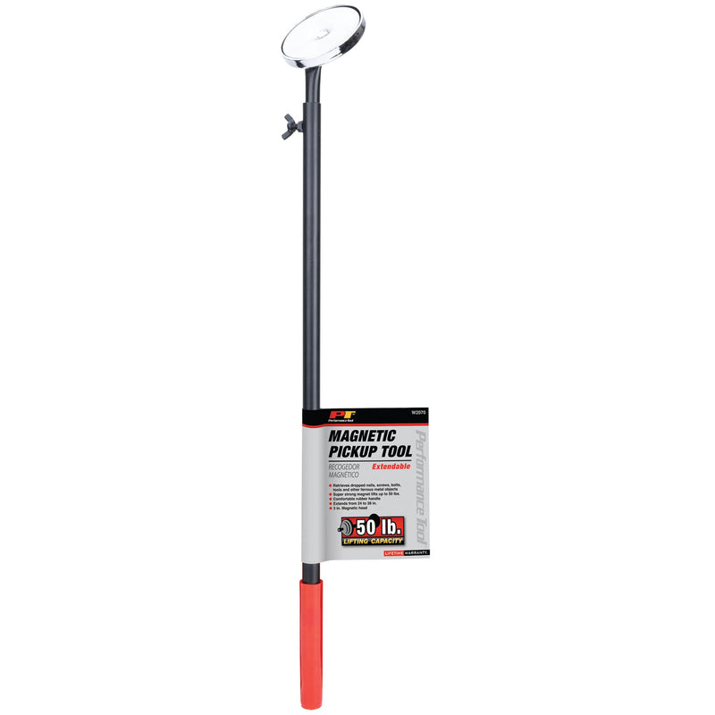 Performance Tool W2070 50-Pound Extendable Magnetic Pickup Tool for Retrieving Heavy Items 50 lb. Extendable Magnetic P/U