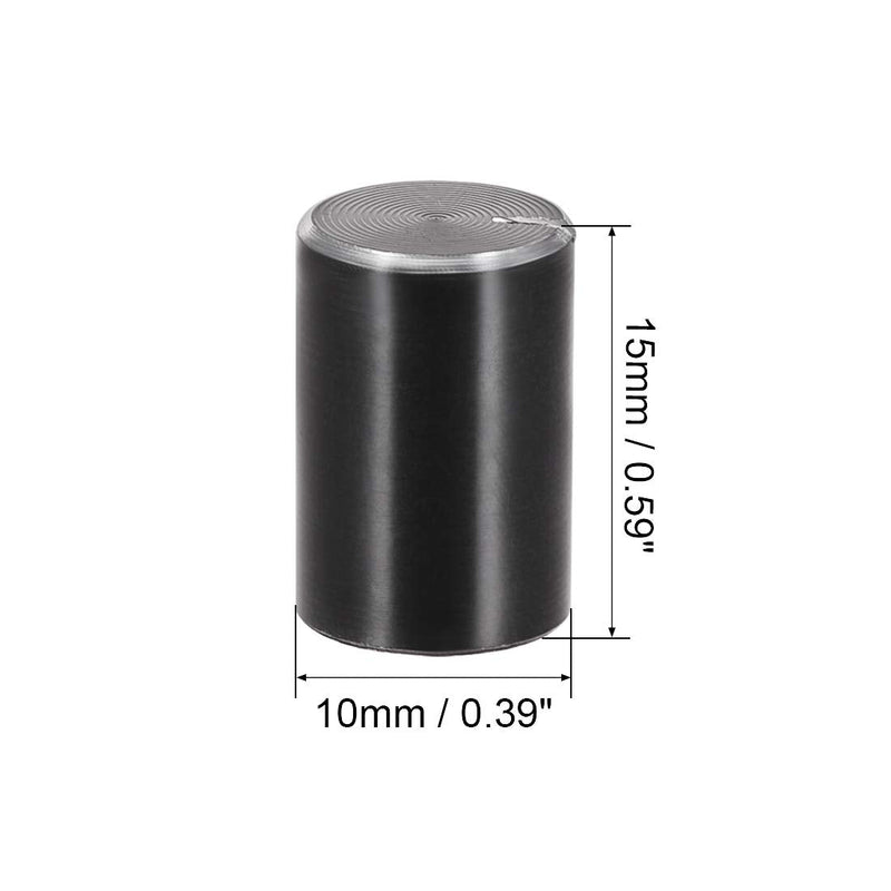 uxcell 5pcs Potentiometer Knob Knurled Shaft Black Aluminum 6mm Shaft Dia. Rotary Knob 10mmx15mm Volume Control Knob
