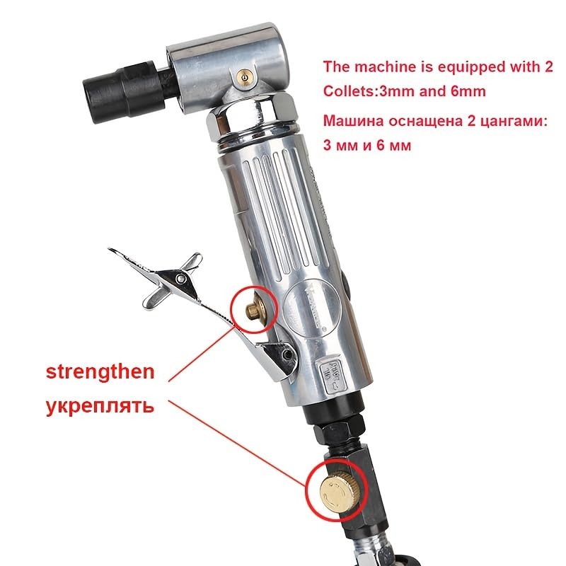 1/4" Air Angle Die Grinder 90 Degree Pneumatic Grinding Machine Cut Off Polisher Mill Engraving Tools Pneumatic Tools