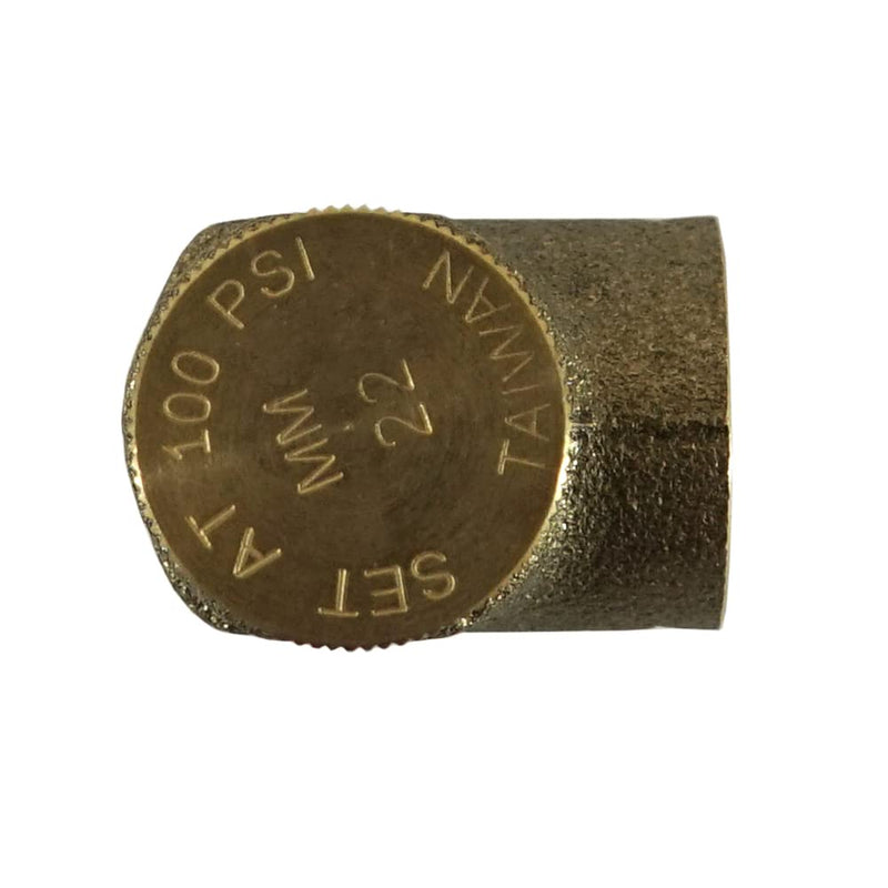 Merrill PRVNL50100 1/2" Lead-Free Brass Pressure Relief Valve, 100 PSI Adjustable Safety Valve for Cold Water Well, Pump & Plumbing Systems, 1/2" MNPT x 1/2" FNPT No-Lead Water System Protection Valve